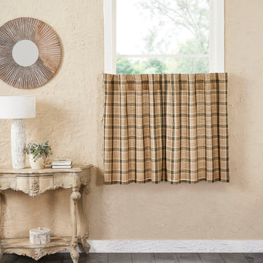 Cider Mill Plaid Tier Curtain Set of 2 L36xW36 VHC Brands - The Fox Decor